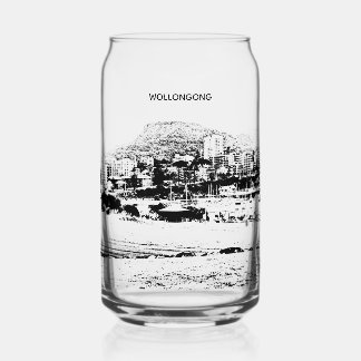 Printed can glass 16ounce