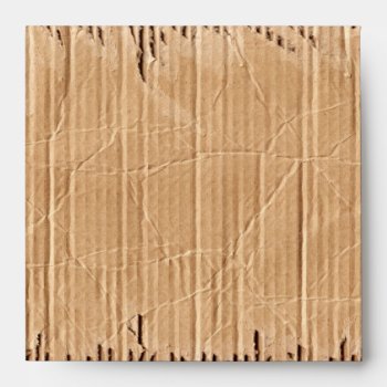 Printed Cardboard Texture Square Envelopes by HumphreyKing at Zazzle