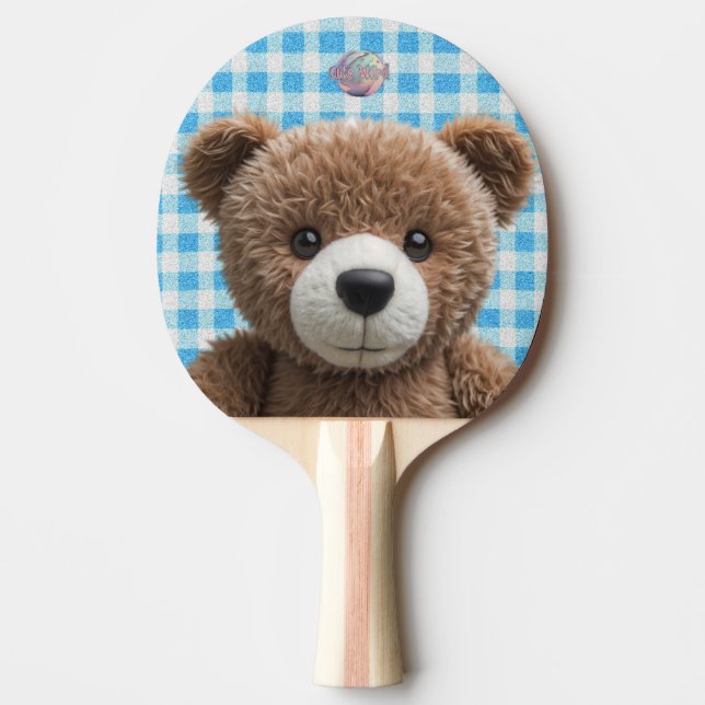 Printed children's Ping Pong ball – Teddy bear   Ping Pong Paddle (Front)