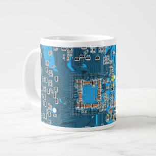 Printed Circuit Assembly PCB Blue Circuit Board Giant Coffee Mug