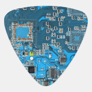Printed Circuit Assembly PCB Blue Circuit Board Guitar Pick