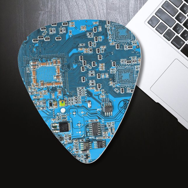 Printed Circuit Assembly PCB Blue Circuit Board Guitar Pick (Creator Uploaded)