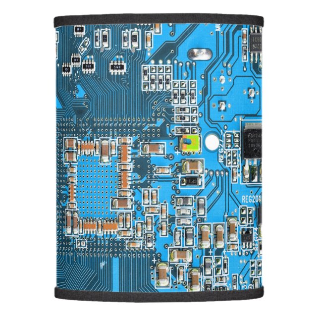 Printed Circuit Assembly PCB Blue Circuit Board Lamp Shade (Front)