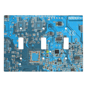 Printed Circuit Assembly PCB Blue Circuit Board Light Switch Cover