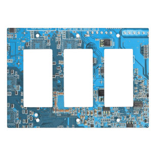Printed Circuit Assembly PCB Blue Circuit Board Light Switch Cover