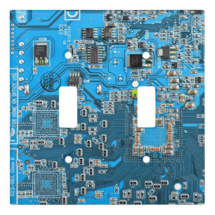 Printed Circuit Assembly PCB Blue Circuit Board Light Switch Cover