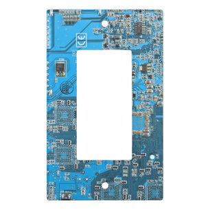Printed Circuit Assembly PCB Blue Circuit Board Light Switch Cover