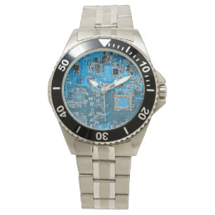 Printed Circuit Assembly PCB Blue Circuit Board Watch