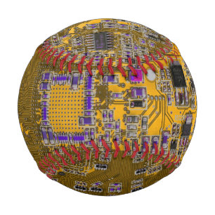 Printed Circuit Assembly PCB Circuit Board Orange Baseball