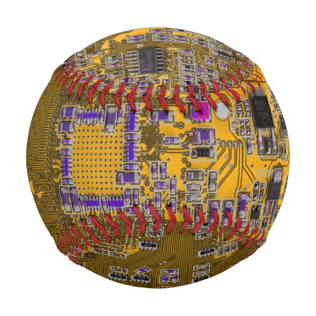 Printed Circuit Assembly PCB Circuit Board Orange Baseball (Front)