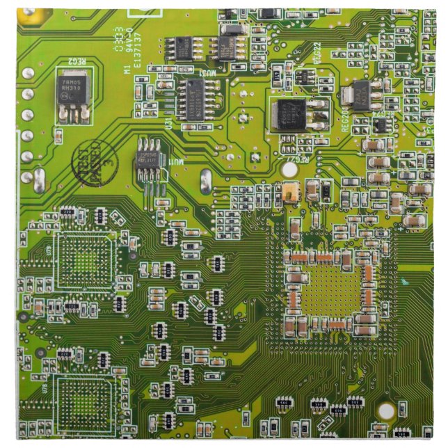 Printed Circuit Assembly PCB Green Circuit Board 2 Cloth Napkin (Front)