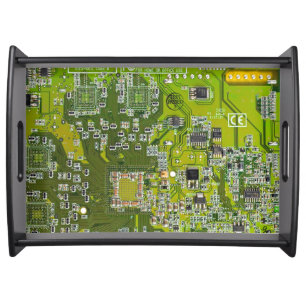 Printed Circuit Assembly PCB Green Circuit Board 2 Serving Tray