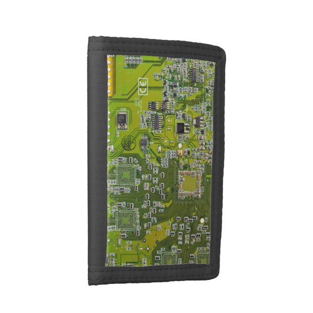 Printed Circuit Assembly PCB Green Circuit Board 2 Trifold Wallet (Side)