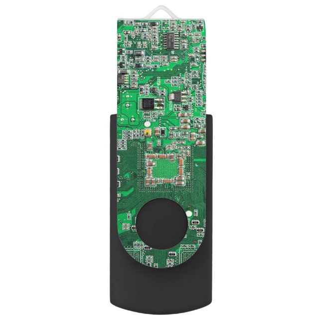 Printed Circuit Assembly PCB Green Circuit Board Flash Drive (Front Vertical)