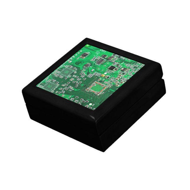 Printed Circuit Assembly PCB Green Circuit Board Keepsake Box (Side)