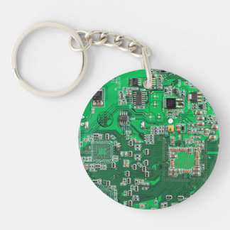 Printed Circuit Assembly PCB Green Circuit Board Keychain