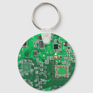Printed Circuit Assembly PCB Green Circuit Board Keychain