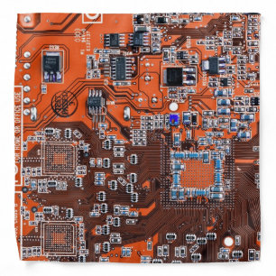 Printed Circuit Assembly PCB Orange Circuit Board Bandana