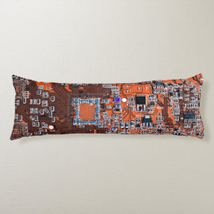 Printed Circuit Assembly PCB Orange Circuit Board Body Pillow