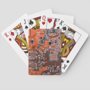 Printed Circuit Assembly PCB Orange Circuit Board Poker Cards