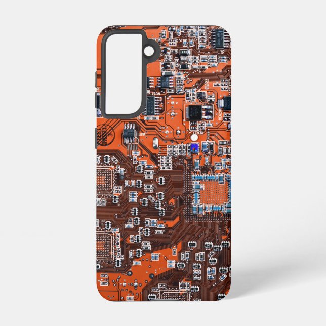 Printed Circuit Assembly PCB Orange Circuit Board Samsung Galaxy Case (Back)