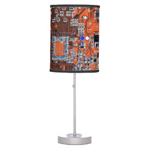 Printed Circuit Assembly PCB Orange Circuit Board Table Lamp