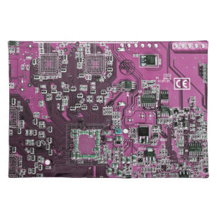 Printed Circuit Assembly PCB Purple Circuit Board Cloth Placemat