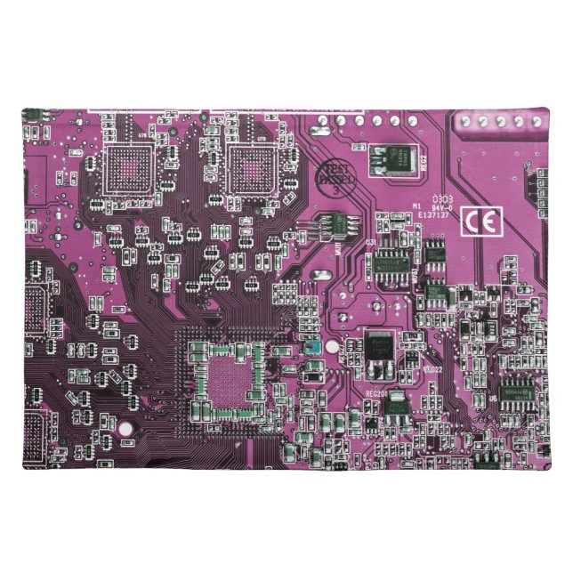 Printed Circuit Assembly PCB Purple Circuit Board Cloth Placemat (Front)