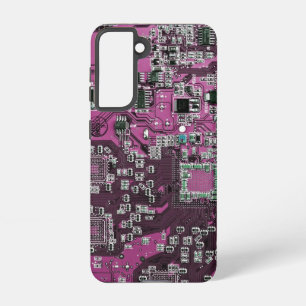 Printed Circuit Assembly PCB Purple Circuit Board Samsung Galaxy S21 Case