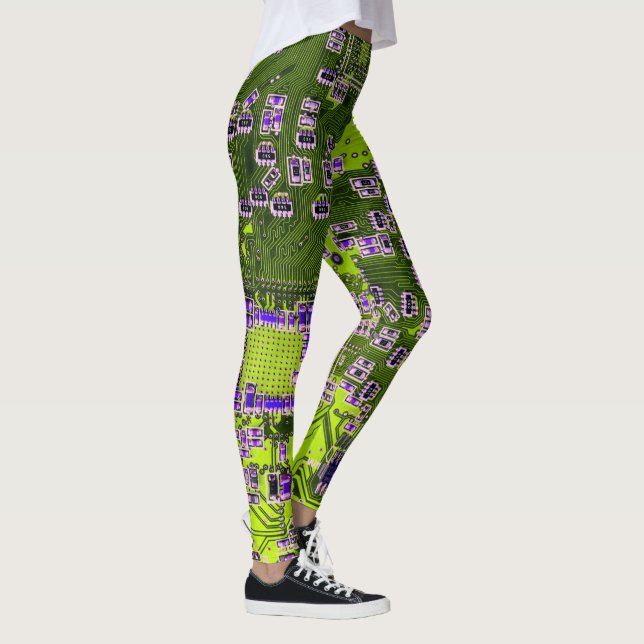 Printed Circuit Assembly PCB Yellow Circuit Board Leggings (Right)