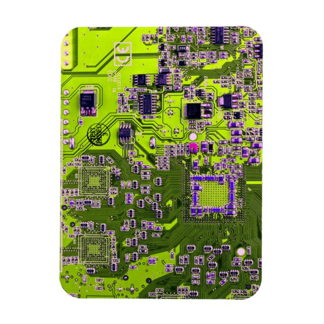 Printed Circuit Assembly PCB Yellow Circuit Board Magnet (Vertical)