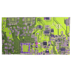 Printed Circuit Assembly PCB Yellow Circuit Board Pillow Case
