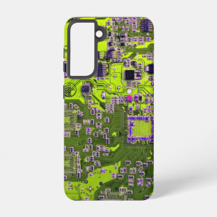 Printed Circuit Assembly PCB Yellow Circuit Board Samsung Galaxy S21 Case