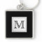 Printed Custom Monogram. Black and Pale Gray.