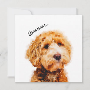 Printed Cute Poodle Dog Pattern