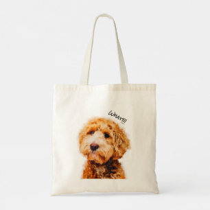 Printed Cute Poodle Dog Pattern Tote Bag