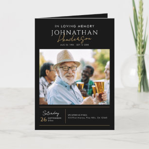 Printed/Download 5-Photo Funeral/Memorial Program