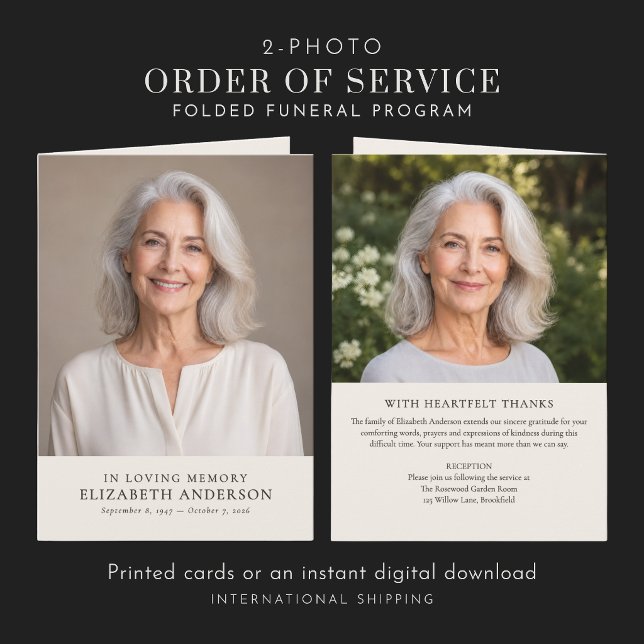 Printed/Download Funeral Order Of Service Program (Creator Uploaded)