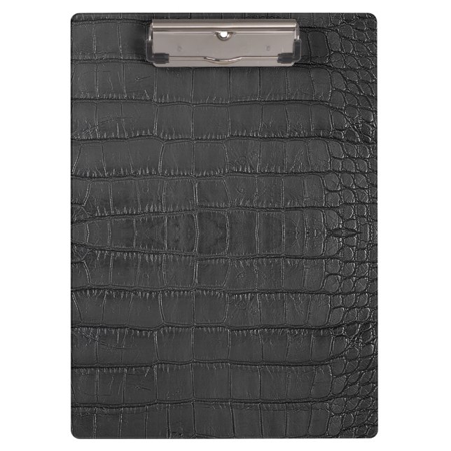 Printed Faux Black Alligator Texture Clipboard (Front)