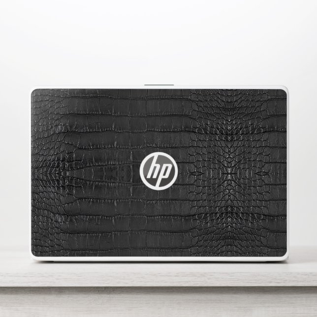 Printed Faux Black Alligator Texture HP Laptop Skin (Front)