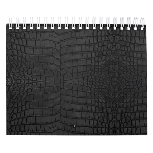  Printed Faux Black Crocodile Texture Calendar (Cover)