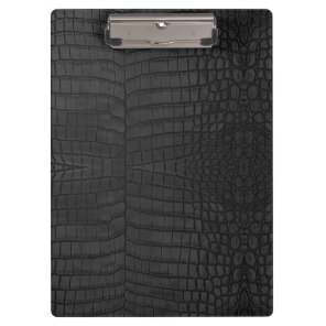 Printed Faux Black Crocodile Texture Clipboard