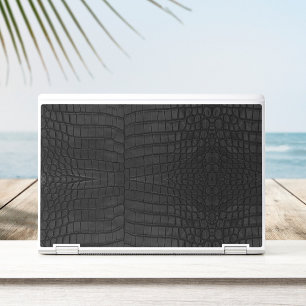 Printed Faux Black Crocodile Texture HP Laptop Skin