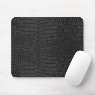  Printed Faux Black Crocodile Texture Mouse Pad
