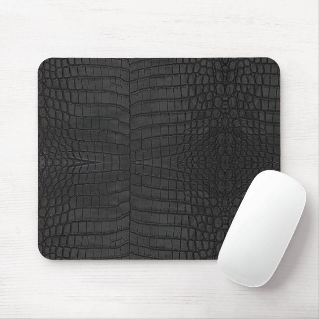  Printed Faux Black Crocodile Texture Mouse Pad (With Mouse)