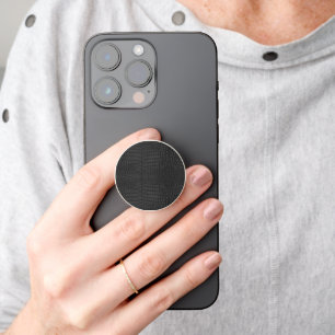  Printed Faux Black Crocodile Texture PopSocket