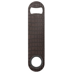 Printed Faux Brown Alligator Texture Bar Key