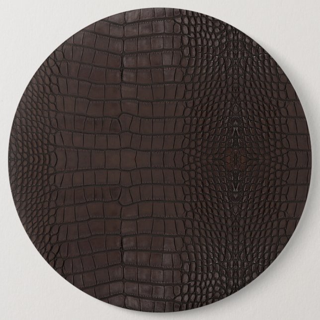 Printed Faux Brown Alligator Texture Button (Front)