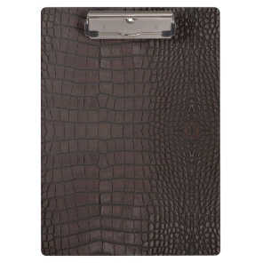 Printed Faux Brown Alligator Texture Clipboard