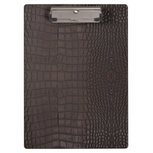 Printed Faux Brown Alligator Texture Clipboard